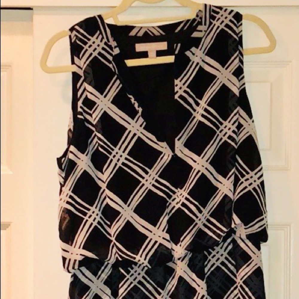 Geometric plaid dress
